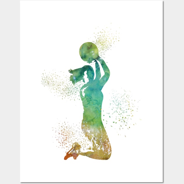 Basketball girl Wall Art by erzebeth